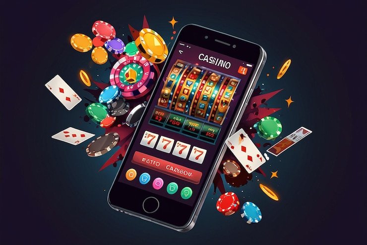 Dashboard aplikasi petirslot di perangkat mobile